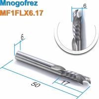 Фреза компрессионная однозаходная Mnogofrez MF1FLX6.17