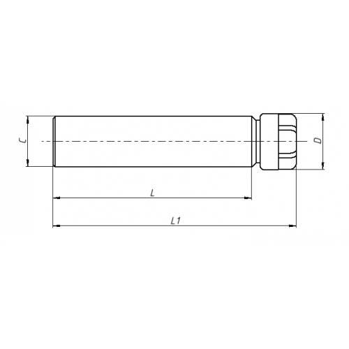 Цанговый патрон цилиндрический хвостовик C25-ER20A-100