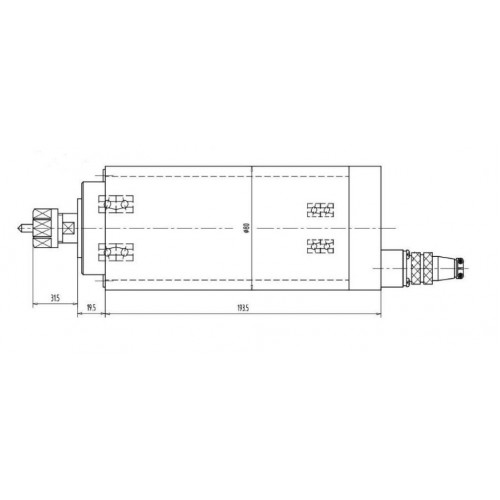 Шпиндель жидкостного охлаждения GDZ-80-1.5 (220V 4 bearing) ER16