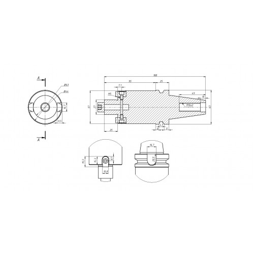 Оправка фрезерная (патрон) BT40-FMB27-100